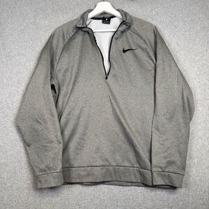 Nike Large Dri Fit Men's Size Large Pullover 1/4 Zip Sweater Athletic Fit Fleece